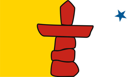 Vector of Canadian Nunavut Territory flagのイラスト素材