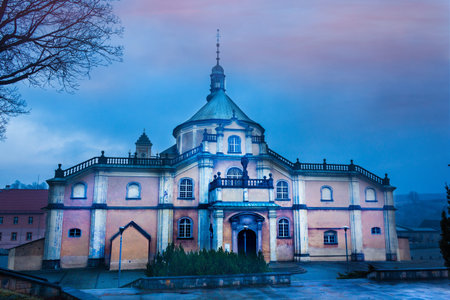 Back entrance to Old baroque cathedral at Wambierzyce Poland