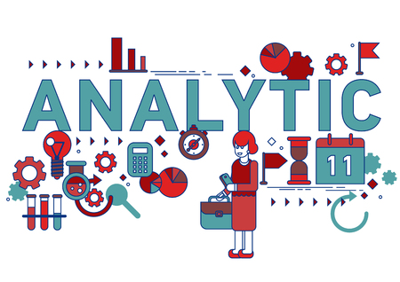 Flat line design vector illustrationのイラスト素材
