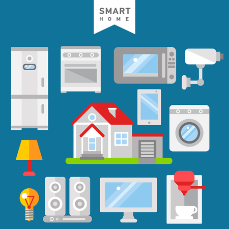 Smart home iot internet of thingのイラスト素材