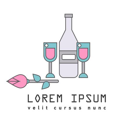 Vine logo icon flatのイラスト素材