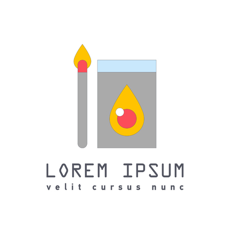 Flat Illustration of matchesのイラスト素材