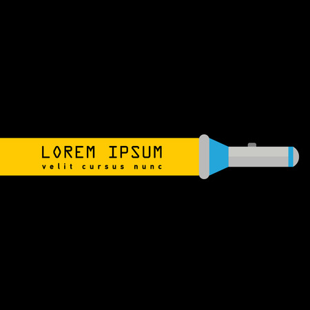 Travel flashlight flatのイラスト素材