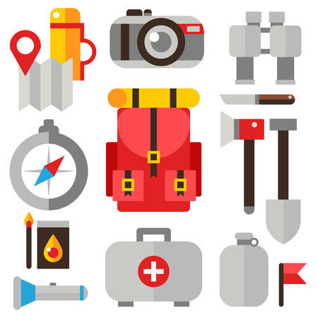 Doodle design illustration of hiking,のイラスト素材