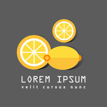 Flat icon of lemonのイラスト素材