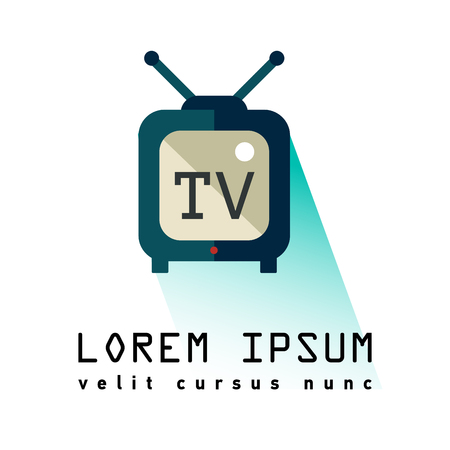 TV. Flat icon of television. Displayのイラスト素材