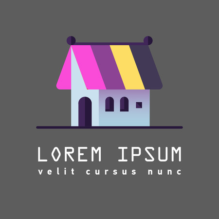 Sweet house. Flat icon or symbolのイラスト素材