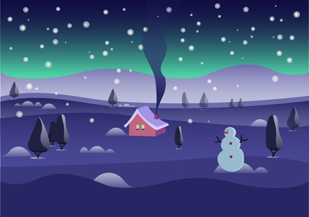 Winter season. Christmas and New Year.のイラスト素材