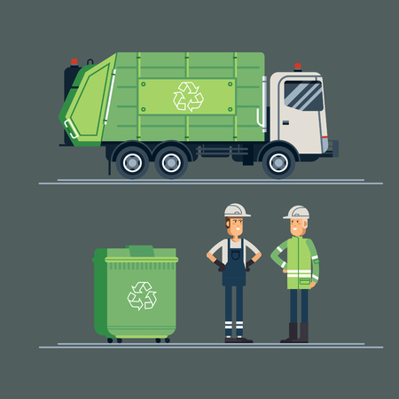 Cool vector urban sanitary vehicleのイラスト素材