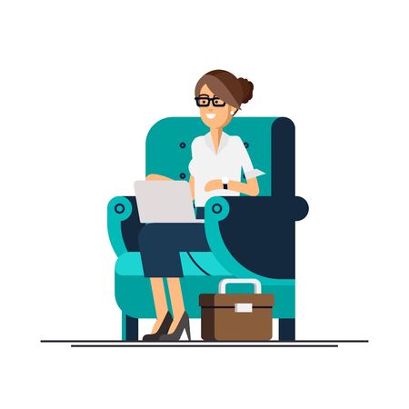 Home office. Remote workのイラスト素材