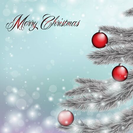 Merry Christmas, card blueのイラスト素材