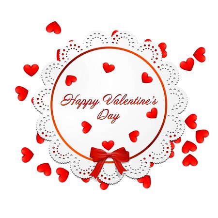 Lace width hearts araund for valentines のイラスト素材