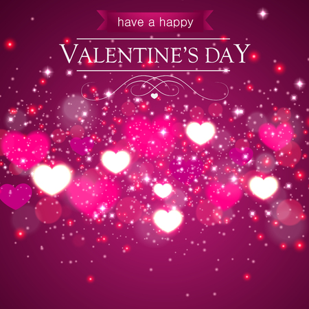 Valentine Day on purple background. Vector Valentine Day.のイラスト素材