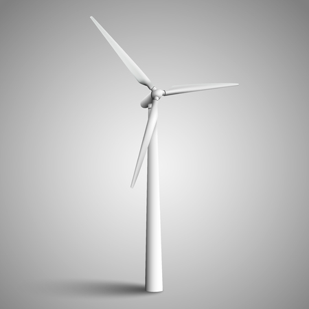 Isolated wind turbine, vector illustration.のイラスト素材