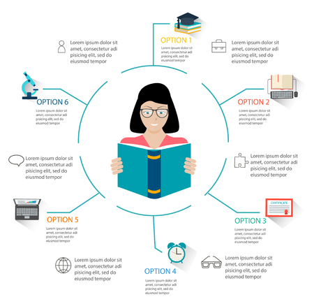 Education and learning infographicのイラスト素材