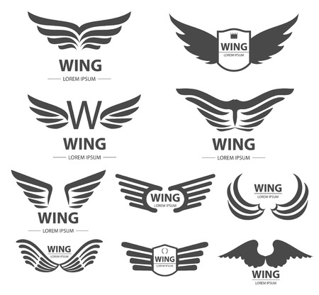 Wings  set  illustrationのイラスト素材