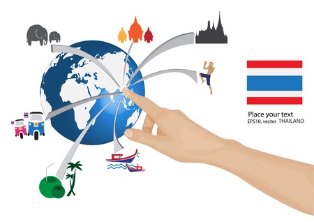 hand thailand icon as conceptのイラスト素材