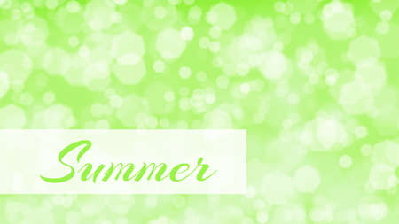 Light green blurred background pattern with white abstract bokeh and white plateの写真素材