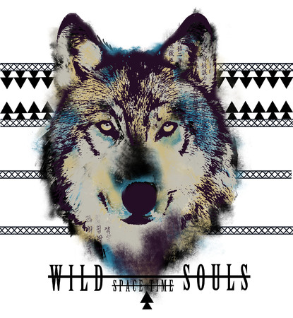Wolf Illustrationのイラスト素材