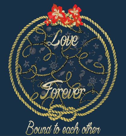 Marine Nautical Ropeのイラスト素材