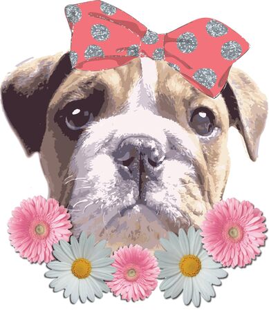 Cute face dog.のイラスト素材