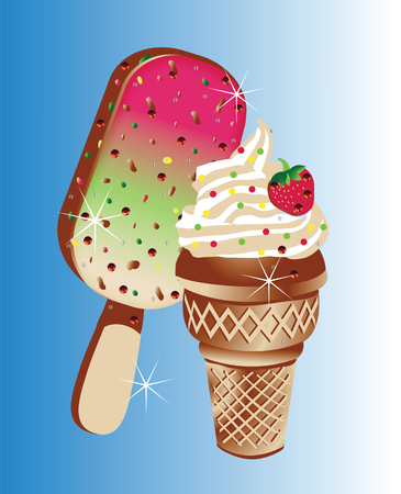 ice cream vector illustration.のイラスト素材