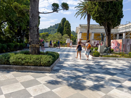 People visit Palma de Mallorca, Balearic islands, Spain.の写真素材