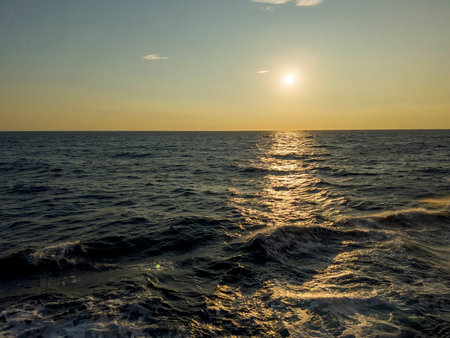 sunset on the sea in the summer, photo as a background, digital imageの写真素材
