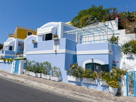 Santorini island, Greece. The picturesque and charming island of Santoriniの写真素材