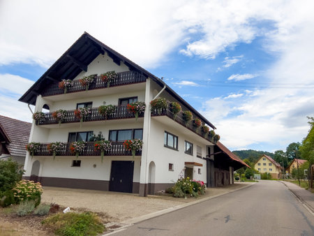 House in Hallstatt, Austriaの写真素材