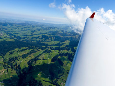 Eternal green valleys of Switzerland.の写真素材