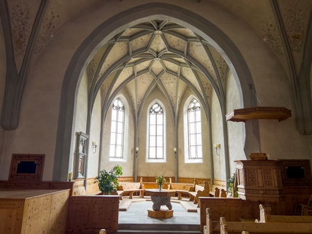 A corner in a catholic church.の写真素材