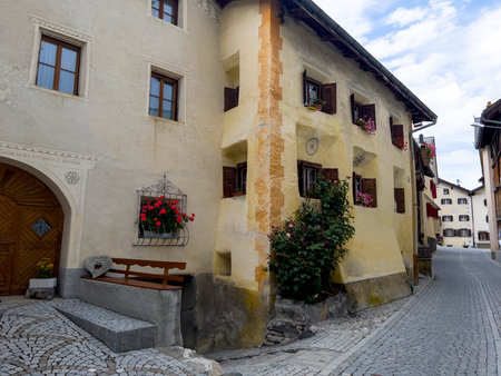 A historic house in Sargans.の写真素材
