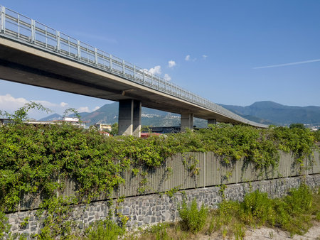 Railway bridge on the way to Pompeii.の写真素材