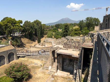 The ruins of Pompeii in southern Italy.の写真素材