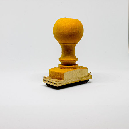 Wooden stamp on a white background