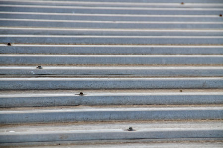 Roof truss made of mild steelの写真素材