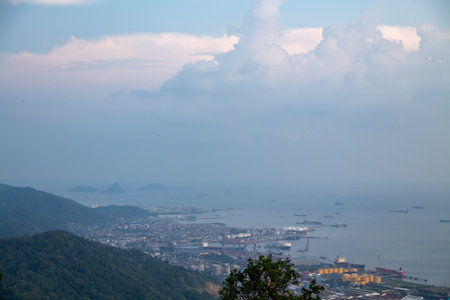 The view of the city seen from the top of the mountain