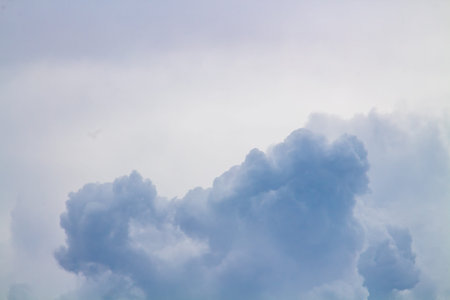 Blue cloud abstract shape background in the sky