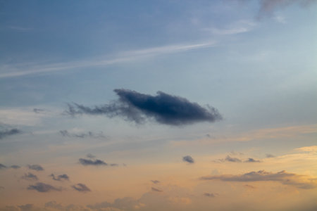 Black and orange twilight cloud abstract shape backgroundの写真素材