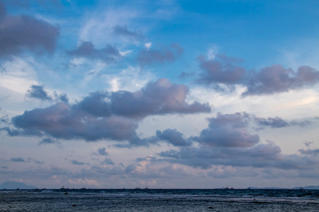 Blue cloud abstract shape background in the sky