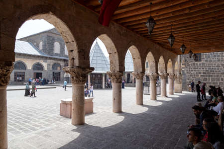 Diyarbakir/Turkey-05/02/2019: The Ulu Mosque/The Great Mosque of DiyarbakÄ±r is the oldest and one of the most significant mosques in Anatolia.People come to the mosque for worship or touristic visits.のeditorial素材