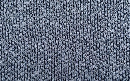Cotton knit texture in blue color. Background and texture. Close-up.の写真素材