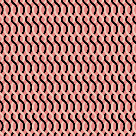 Seamless abstract retro geometric pattern. Chain elements aranged in vertical layout.の写真素材