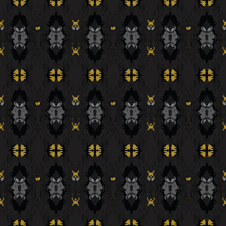 Vector seamless pattern with floral and leaf textures. Abstract seamless background with geometric layout.の写真素材