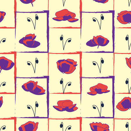 SEAMLESS COLORED ORNATE PATTERN WITH BRIGHT FLORAL ELEMENTS. VECTOR TEMPLATE FOR FABRIC, WALLPAPER, TILE, WRAPPING, COVERS AND CARPETS.の写真素材