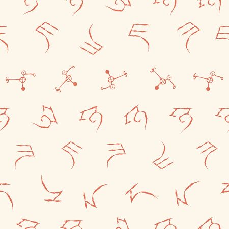 Seamless pattern with ancient scriptのイラスト素材