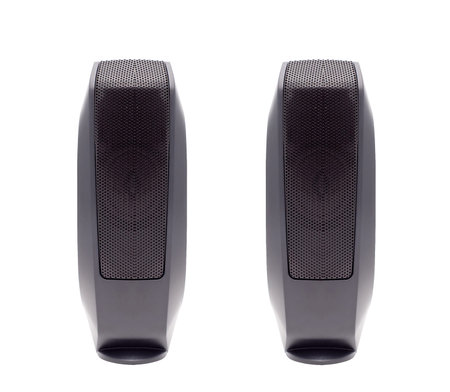 Musical columns isolated on a white background.の写真素材