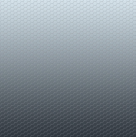 Silver metal background with hexagon