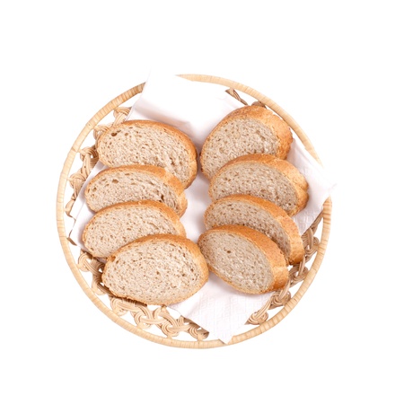 bread on plateの写真素材